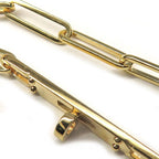 Hermes Earrings Kelly Chaine AU 750 18K Yellow Gold Pair — view 6