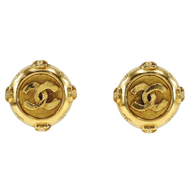 Chanel Coco Mark Vintage Gold Plated 20.7 g Earrings — view 2