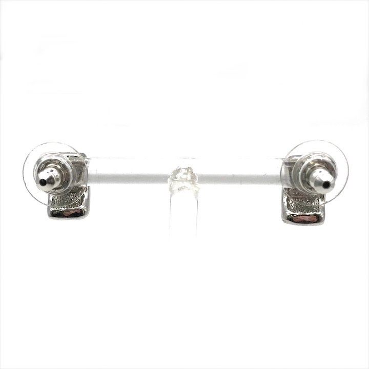 Dior Rhinestone Silver Earrings — view 2