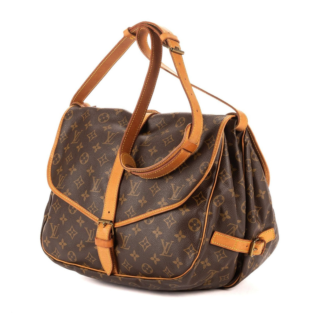 Louis Vuitton Saumur Brown Monogram Canvas Shoulder Bag — view 2