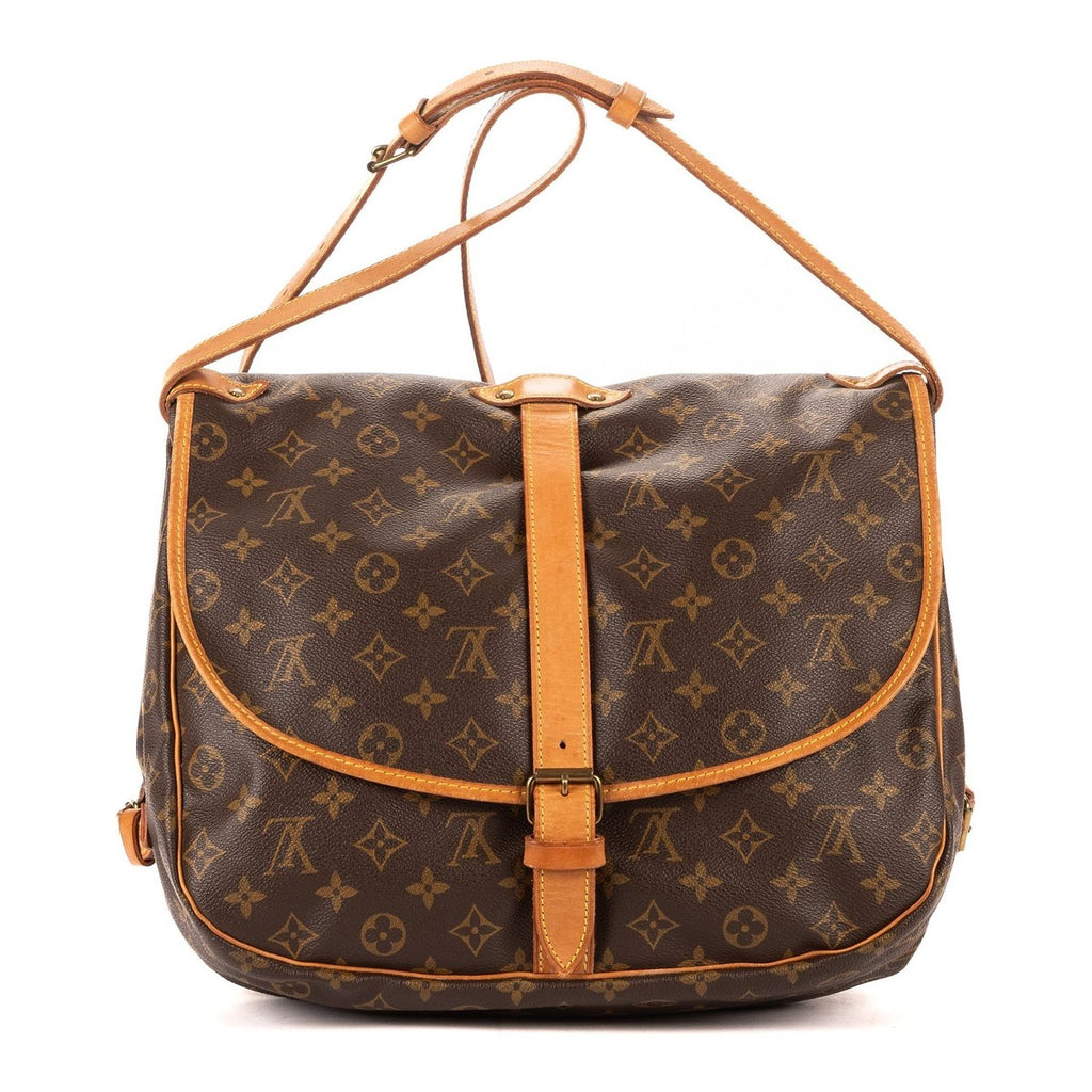 Louis Vuitton Saumur Brown Monogram Canvas Shoulder Bag — view 5