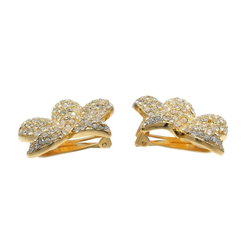 Christian Dior Gold Plated And Rhinestone 25.0 g Earrings — view 7