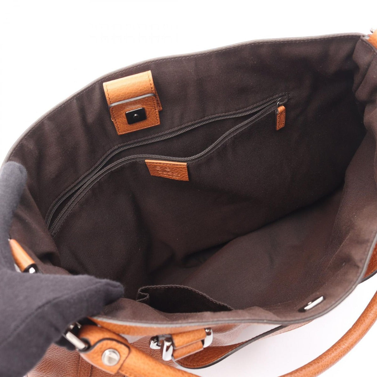 Gucci Handbag Brown Leather 2-Way — view 3