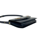 Gucci Vintage Sherry Line Horsebit Leather Shoulder Bag Navy — view 7