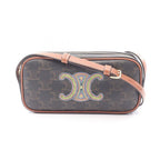 Celine Shoulder Bag Cuille Triomphe Mini Camera Black Brown Multi — view 2