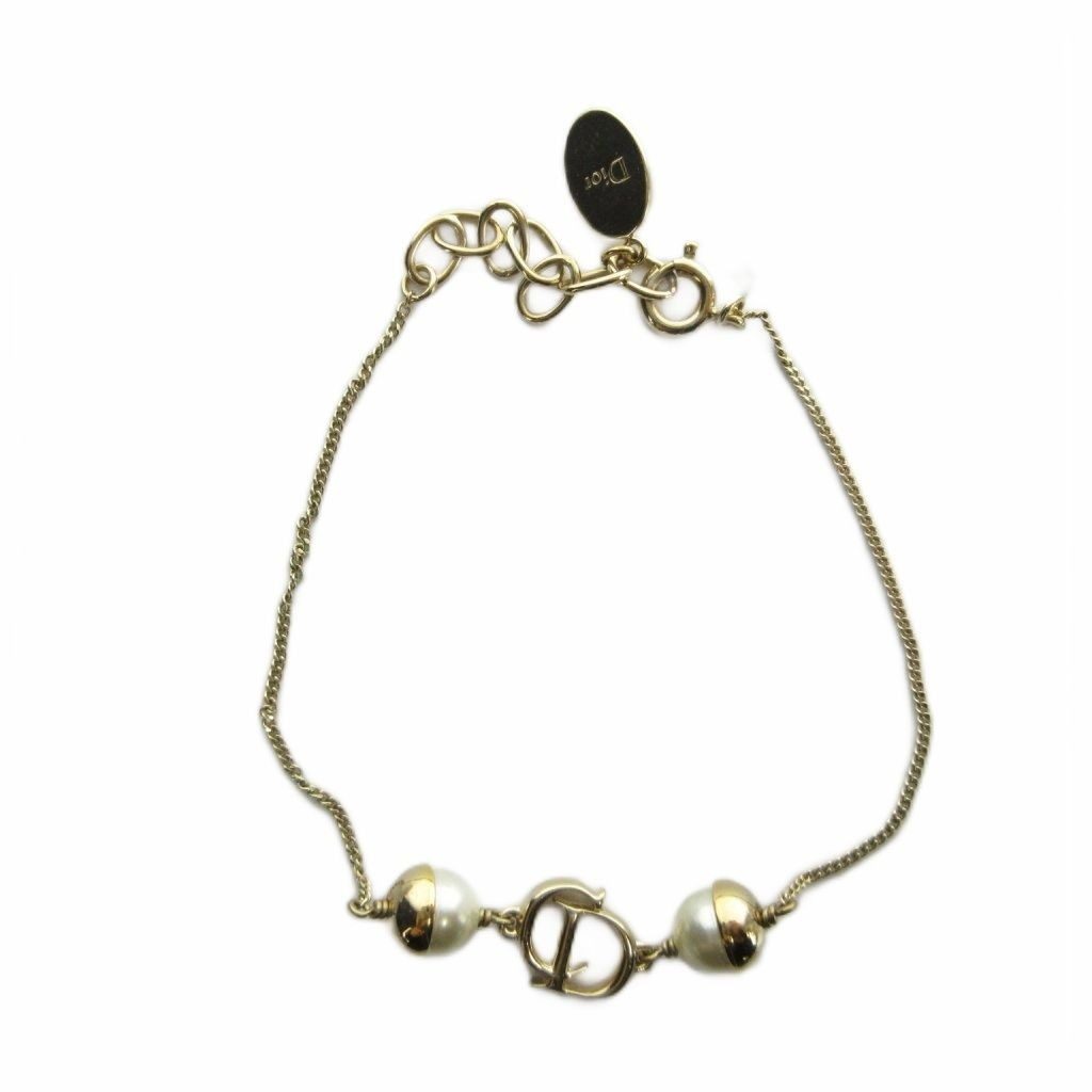 Dior Bracelet Dlogo Real Pearl Gold