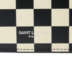 Saint Laurent Card Case Holder Beige Black — view 6