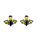 Prada Earrings Yellow Black Bat 925 Sterling Silver