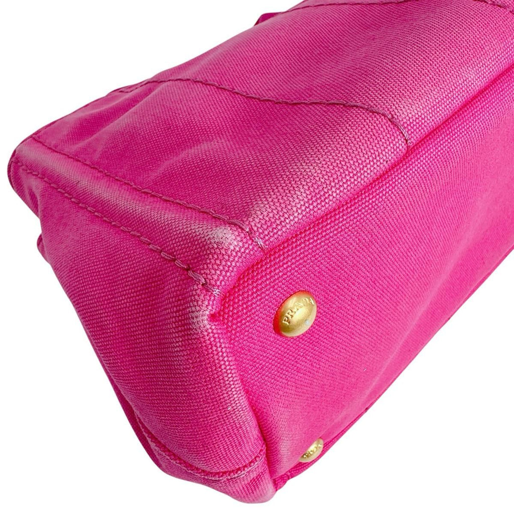 Prada 1 Bg439 Canapa Handbag Mini Tote Bag Pink — view 9