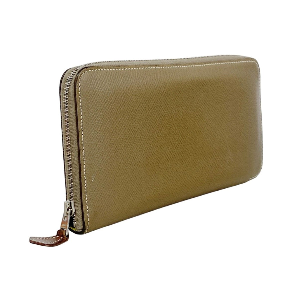 Hermes Wallet Azap Long Silk in Veau Etoupe Silver — view 2