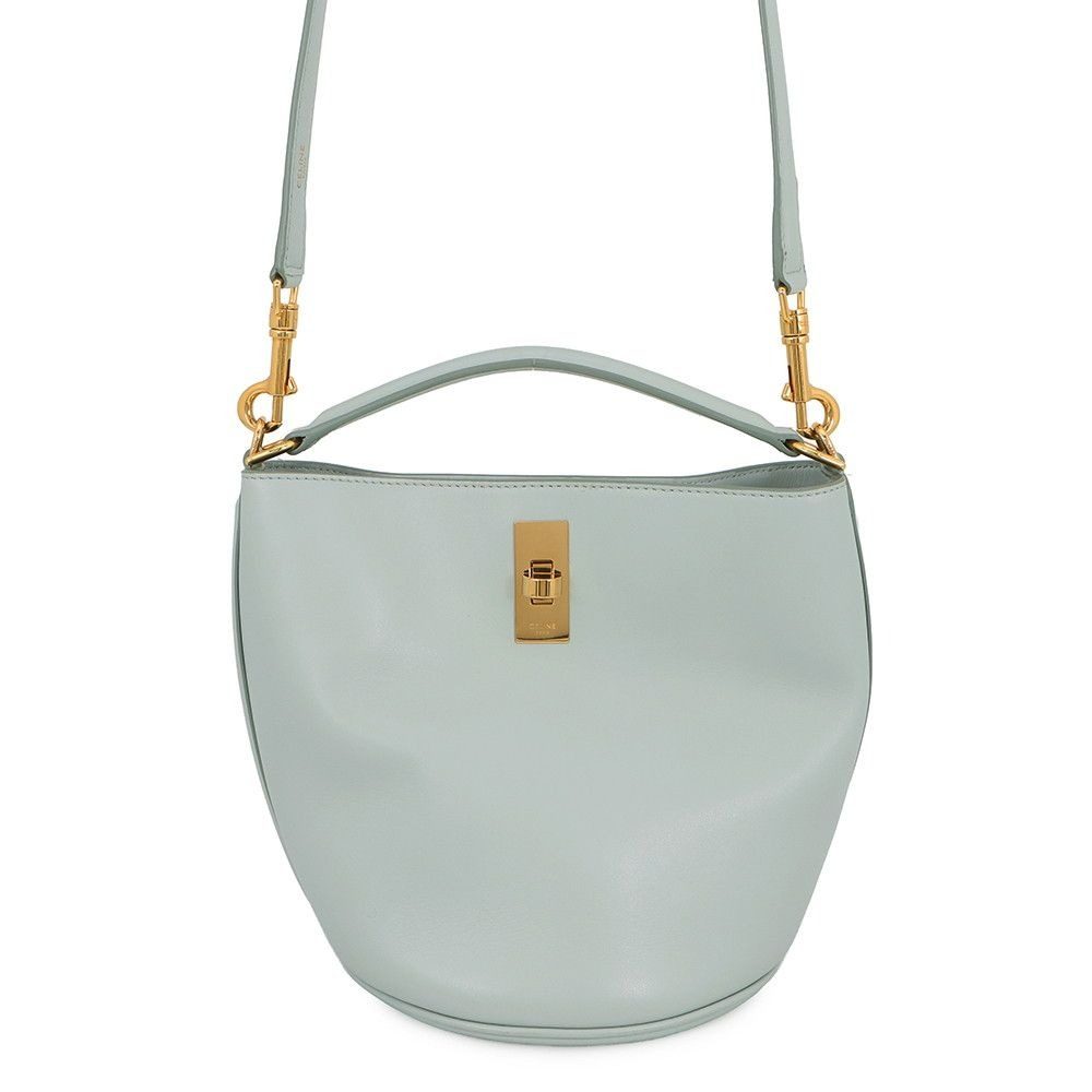Celine Handbag Teen Bucket 16 Seeds Calf Leather 2-Way