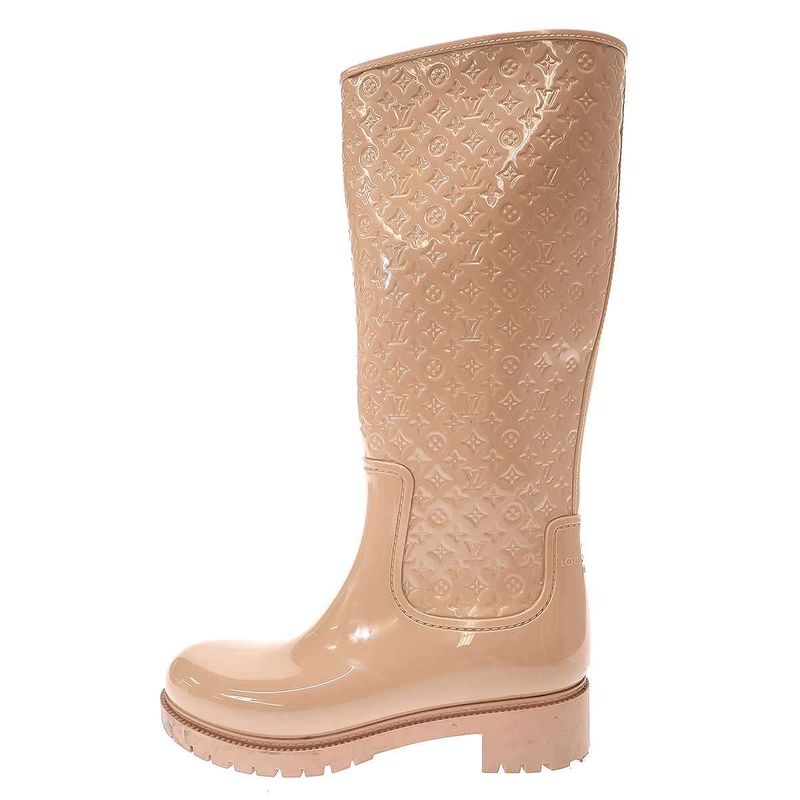 Louis Vuitton Splash Line Monogram Rain Boots Beige 37 — view 2