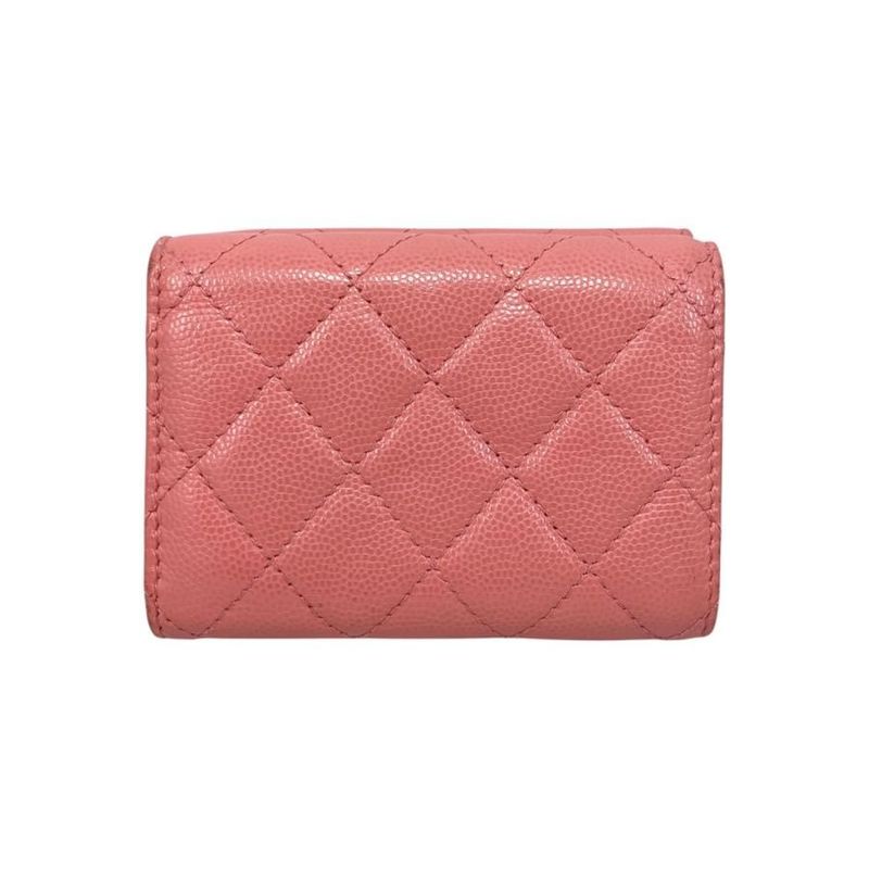 Chanel Trifold Wallet Classic Small Flap Ap0230 Quilted Caviar Leather — view 2
