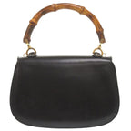 Gucci 2-Way Bamboo 000 2046 0188 Leather Black Handbag 1373 — view 3