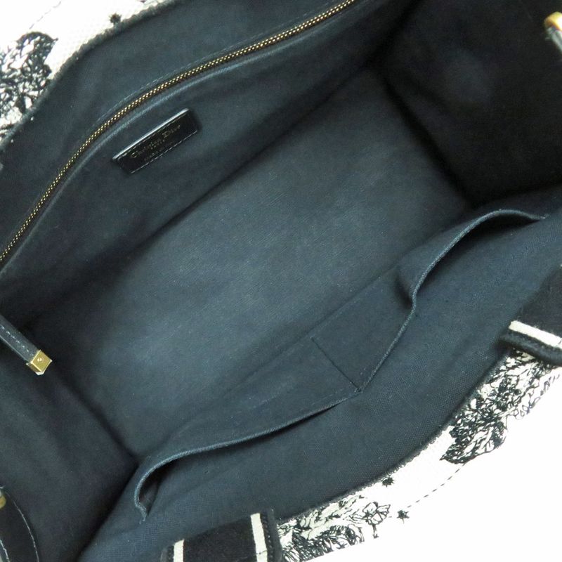 Dior Book Tote Medium M1324 Cetw White Black Embroidery Constellation — view 7