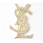 Saint Laurent Pin Brooch Badge Monogram YSL Logo