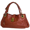 Bottega Veneta Intrecciato Shoulder Bag Leather Brown