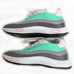 Hermes Glam Sneakers 41 Nylon Leather Blue Green Shoes — view 4