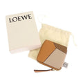 Loewe Puzzle Square Zip Wallet Bifold Calf Brown