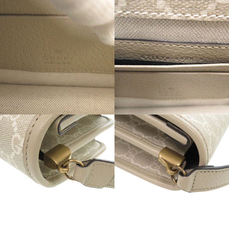Gucci Interlocking G GG Supreme Canvas Beige Shoulder Bag 1188 — view 9