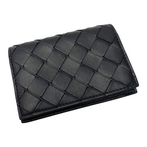 Bottega Veneta Calf Black Card Case Business Holder