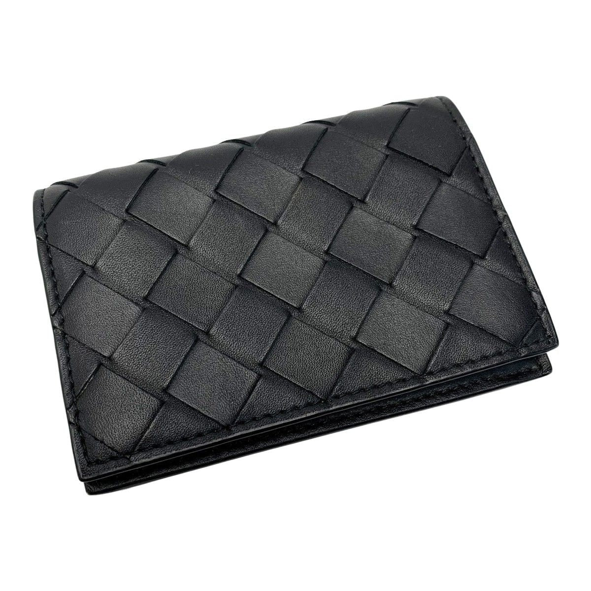 Bottega Veneta Calf Black Card Case Business Holder — view 2
