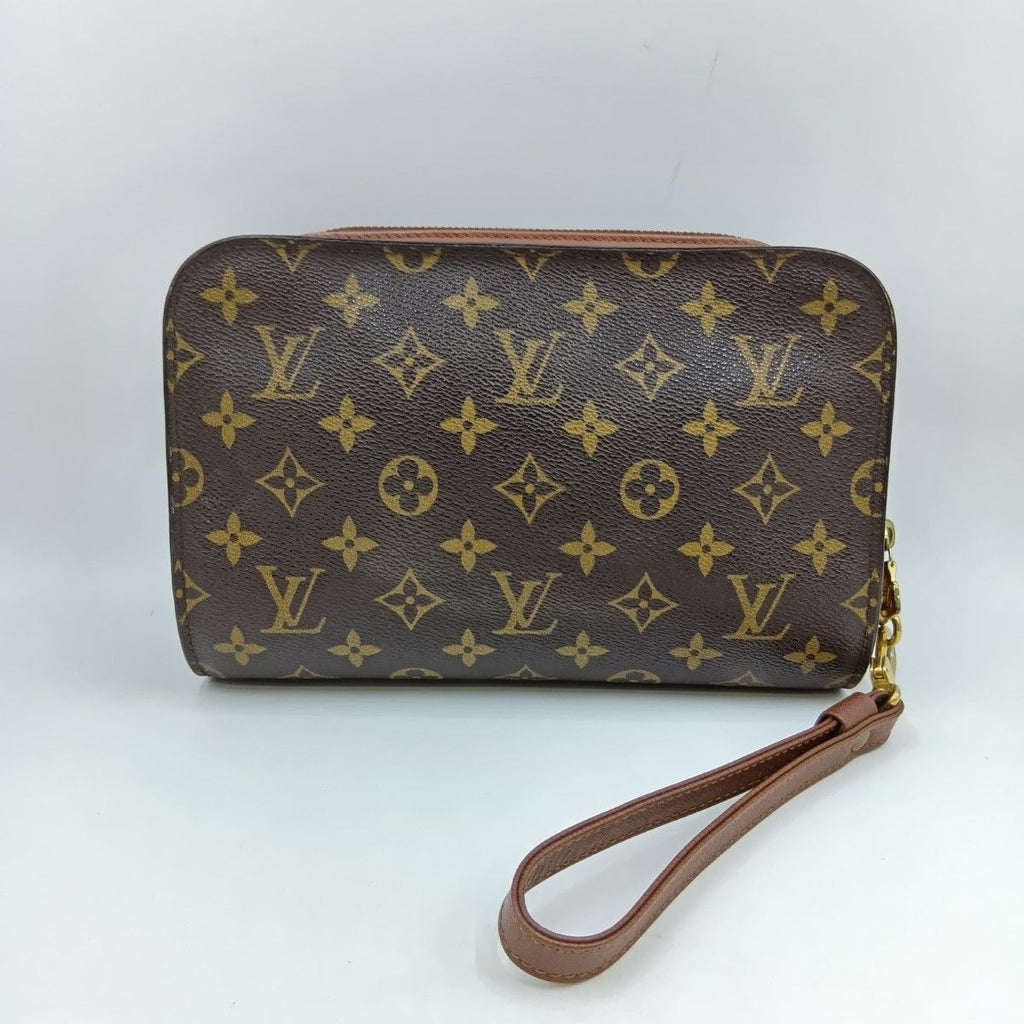 Louis Vuitton Monogram Orcee Second Bag Brown Pocket Sticky