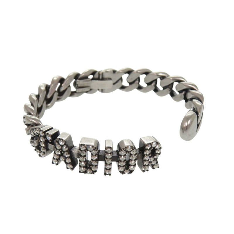 Christian Dior J'a Metal Rhinestone Silver Bracelet 1366 — view 2