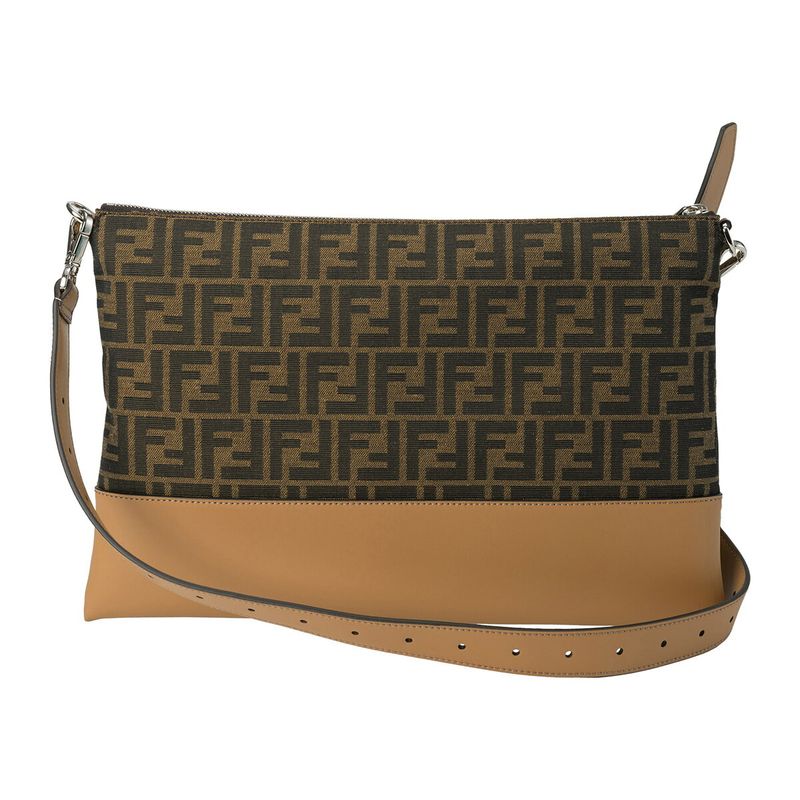 Fendi Shoulder Bag FF Logo Tobacco — view 2