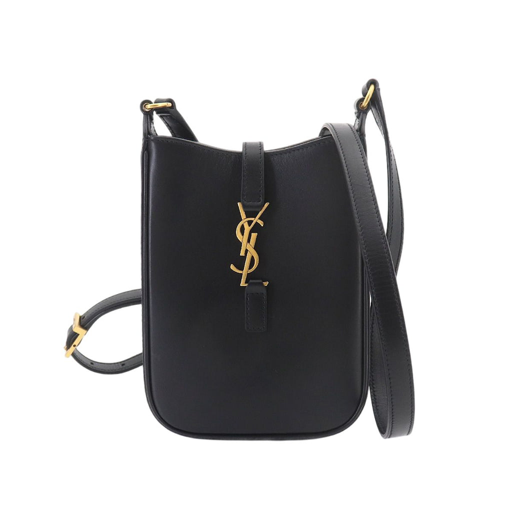 Saint Laurent le 5 a 7 Vertical Mini Crossbody Shoulder Bag Leather Black