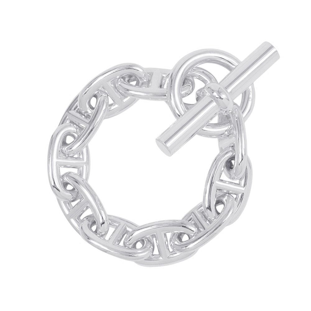Hermes Bracelet Chaine D'ancre TGM 10 Links Silver