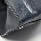 Prada Handbag Navy Leather Triangle Logo 2-Way — view 7