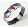 Hermes Bangle Bracelet Emile MM Blue Green Multi