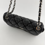 Chanel CC Logo Bubble Quilt Chain Shoulder Bag Black Leather Vintage — view 7