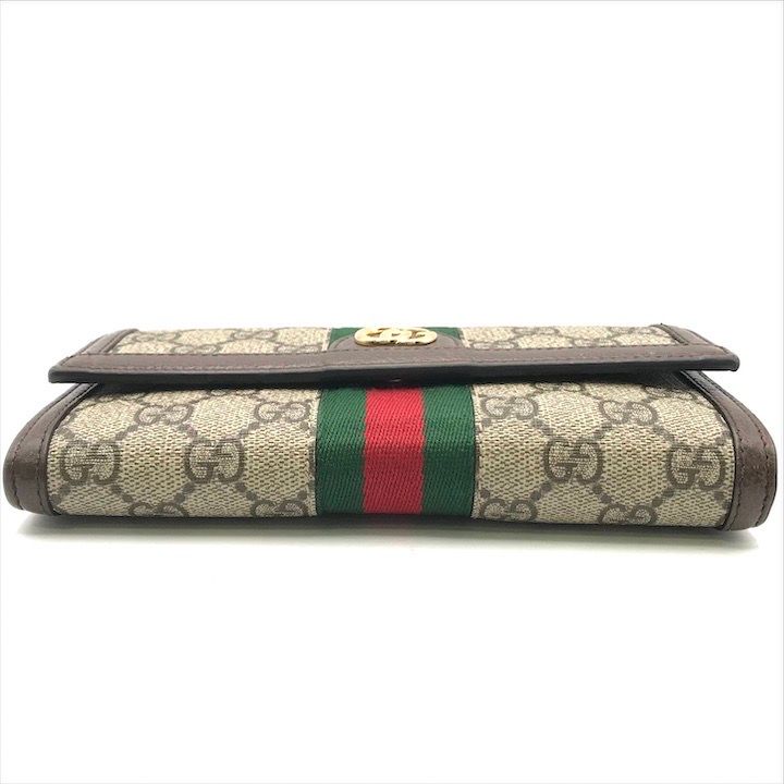 Gucci Ophidia GG Continental Wallet Leather Brown — view 3