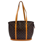 Louis Vuitton Babylon Monogram Leather Brown Light Tote Gold