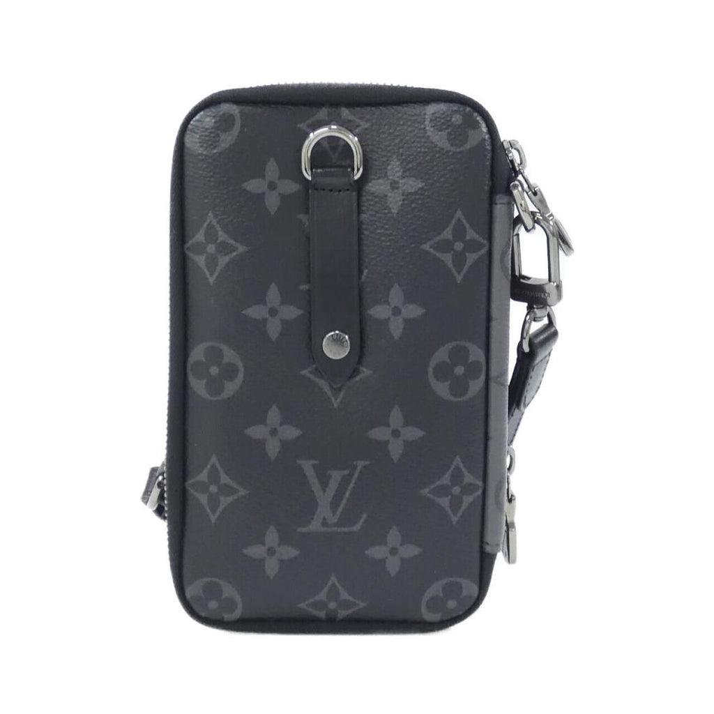 Louis Vuitton Monogram Eclipse Reverse Double Phone Pouch Mini Bag Gris Black — view 2