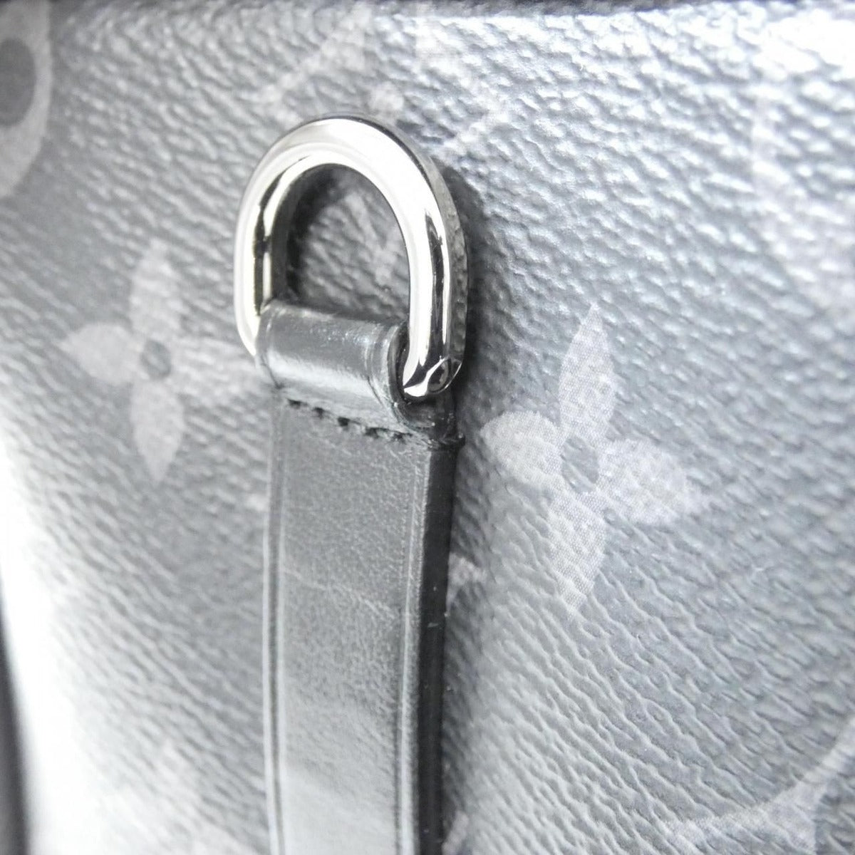 Louis Vuitton Monogram Eclipse Reverse Double Phone Pouch Mini Bag Gris Black — view 4