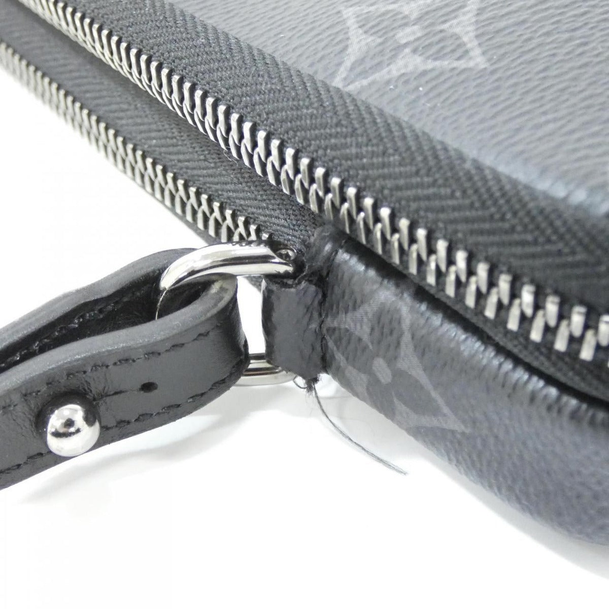 Louis Vuitton Monogram Eclipse Reverse Double Phone Pouch Mini Bag Gris Black — view 6