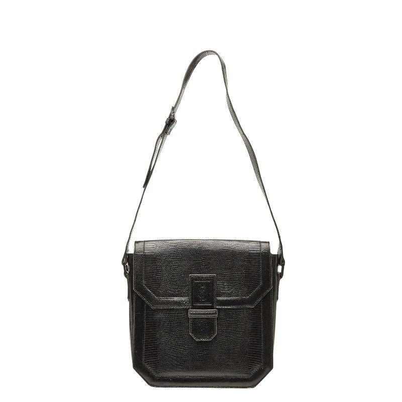 Saint Laurent Logo Black Leather