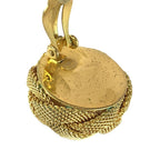 Chanel Pearl Coco Mark Gold White Metal Earrings 97 — view 8