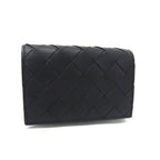 Bottega Veneta Intrecciato Leather Card Case Holder Business Black