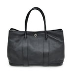Hermes Garden Party T PM 30 Black Epson Leather Hand Tote Bag