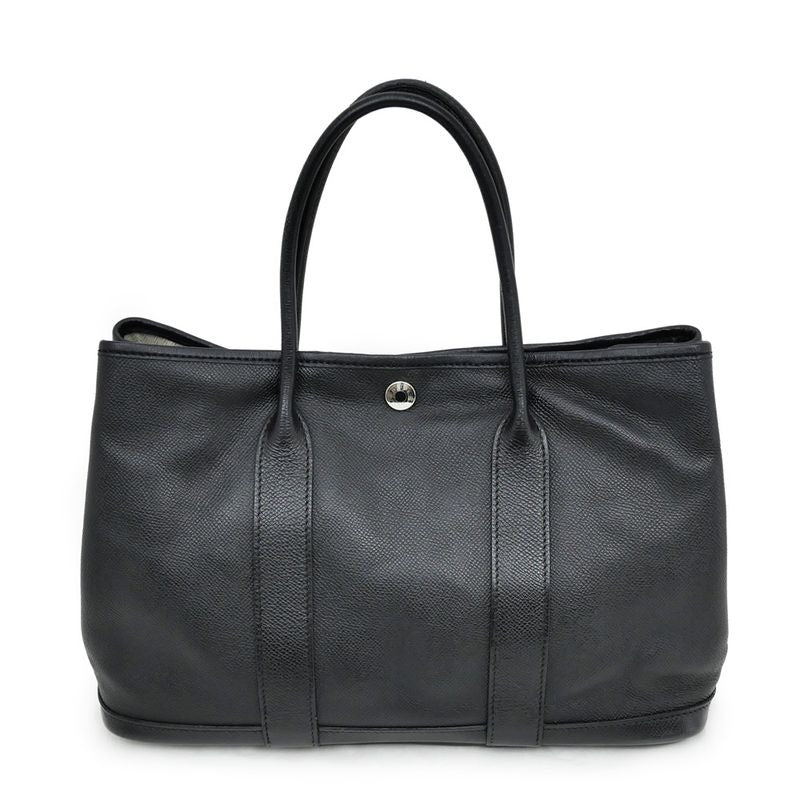 Hermes Garden Party T PM 30 Black Epson Leather Hand Tote Bag — view 2