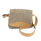 Gucci Vintage GG Canvas 001 0 Leather Shoulder Bag Crossbody Brown