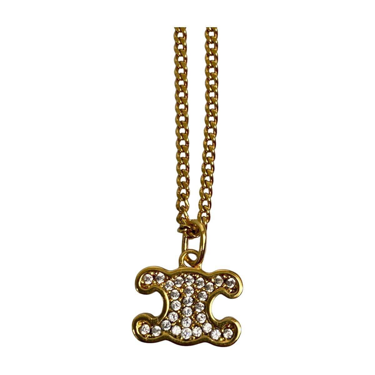 Celine Triomphe Rhinestone Necklace 42 cm — view 3