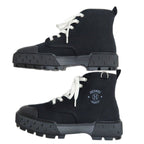 Hermes Short Boots Itinerelle Size 37.5 Black Canvas Shoes — view 4