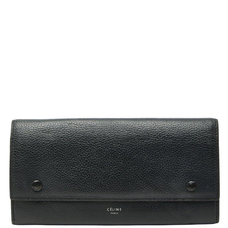 Celine Large Flap Multifunction Black Leather