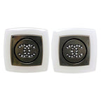 Chanel Resin Rhinestone White Gold Accessories Earrings — view 2