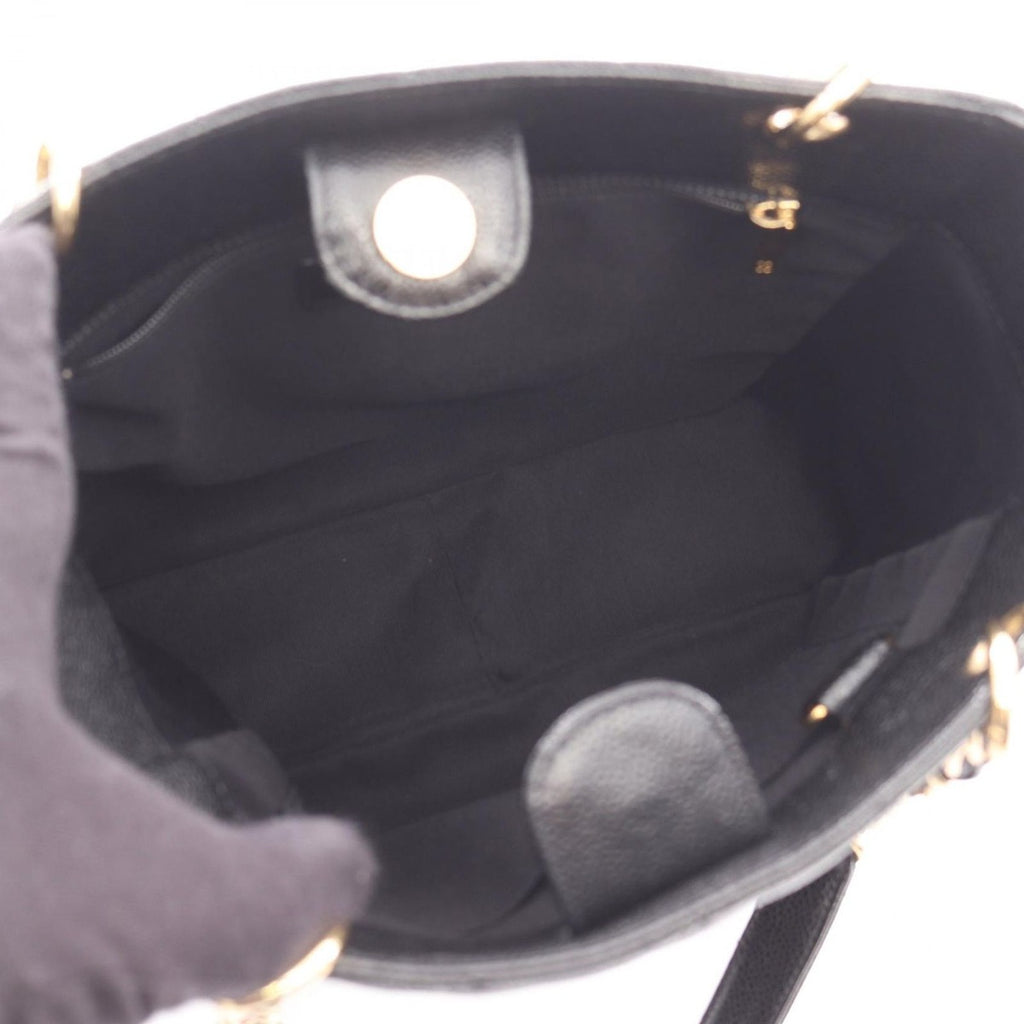 Chanel Tote Quilted Petite Shopping PST Black Leather Chainto — view 3